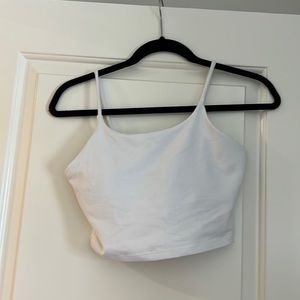 White Cropped Tank